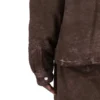 VESTE DRKSHDW FW25 CONCORDIANS À FERMETURE ÉCLAIR DISSIMULÉE EN COTON BROSSÉ DRKDUST. DU02E7775BMO-78
