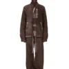VESTE DRKSHDW FW25 CONCORDIANS À FERMETURE ÉCLAIR DISSIMULÉE EN COTON BROSSÉ DRKDUST. DU02E7775BMO-78